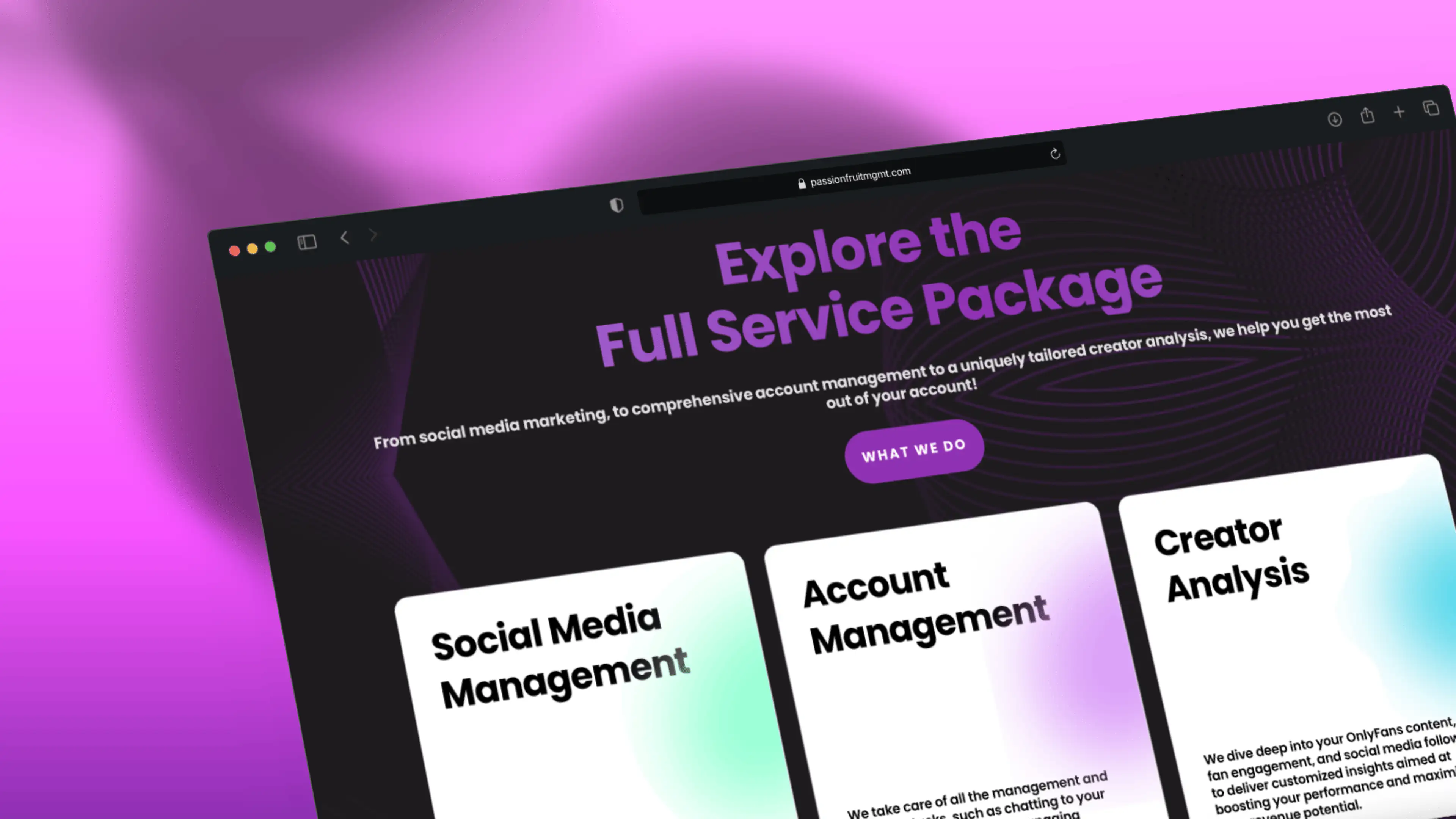 Passionfruit Management Website